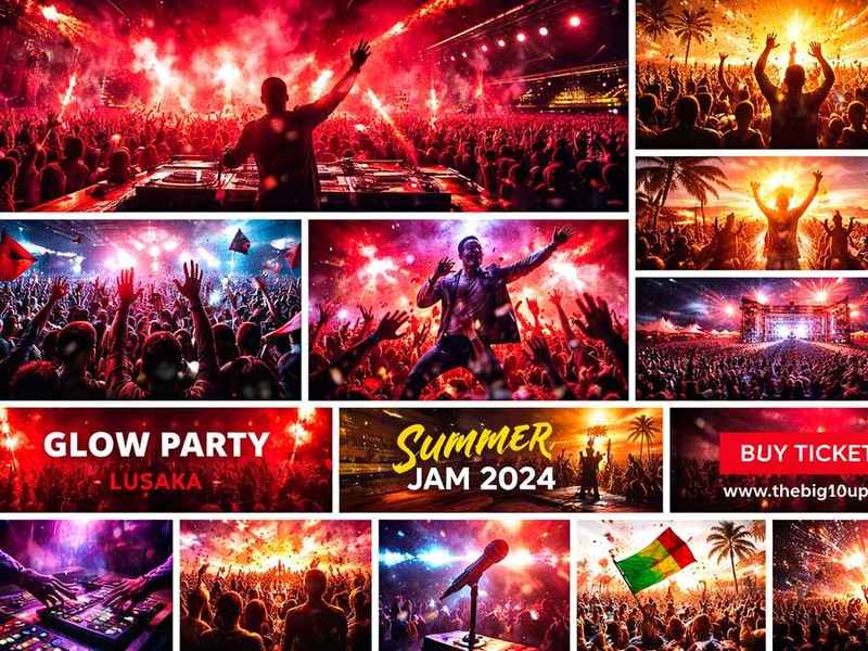 Glow party event visual